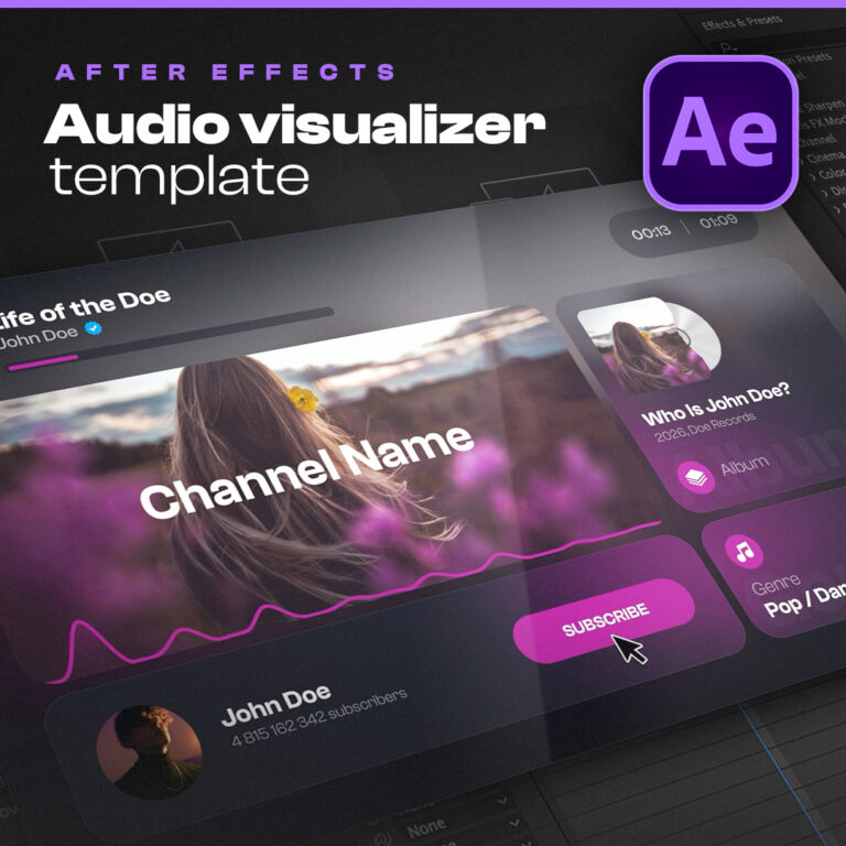 after effects music visualizer template