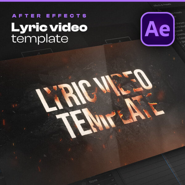 lyric video template for after effects