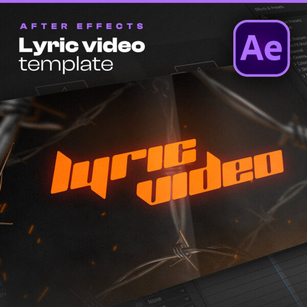 trap lyric video template